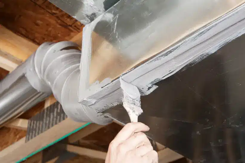 air duct sealant expert working on a project