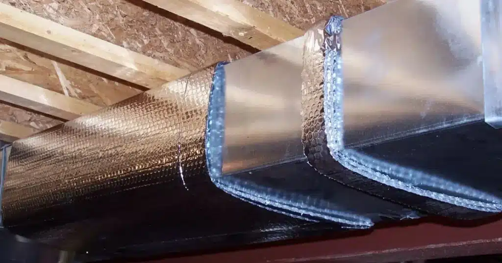 air duct insulation wrap method